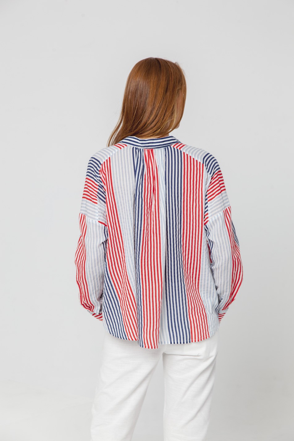 Chemise rayée en coton bio - Sombrillas Free