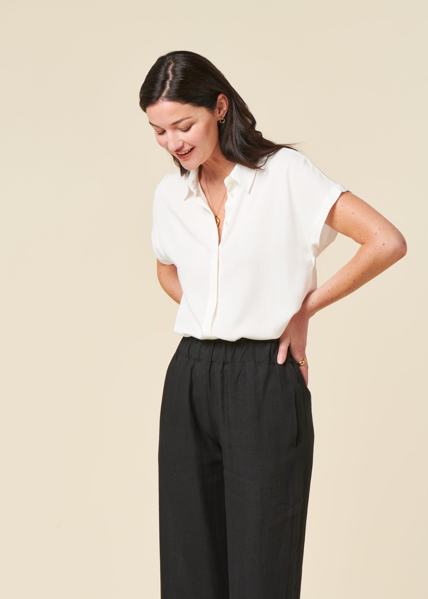 Chemisier en ecovero | blanc "larisaana off white"