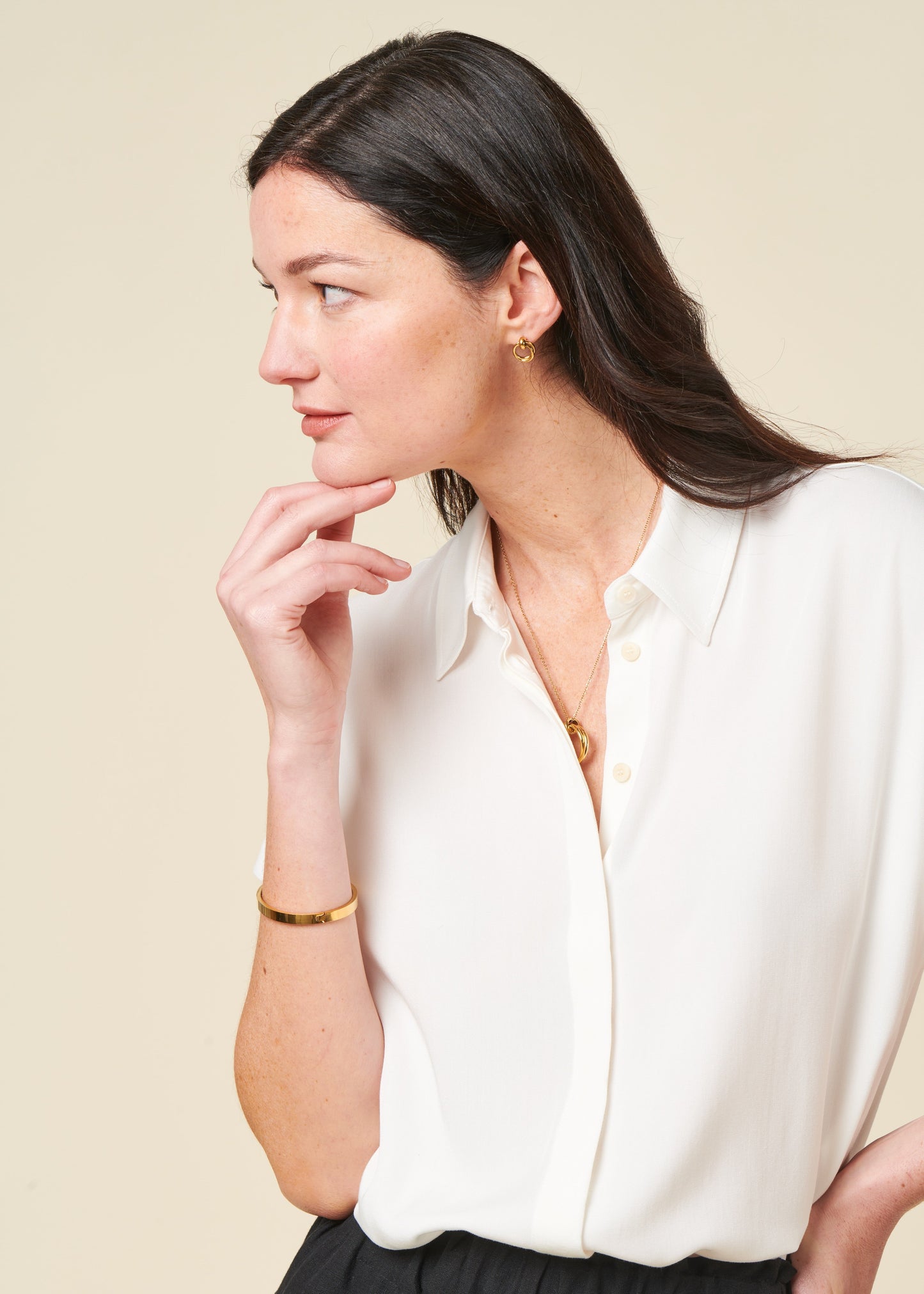 Chemisier en ecovero | blanc "larisaana off white"