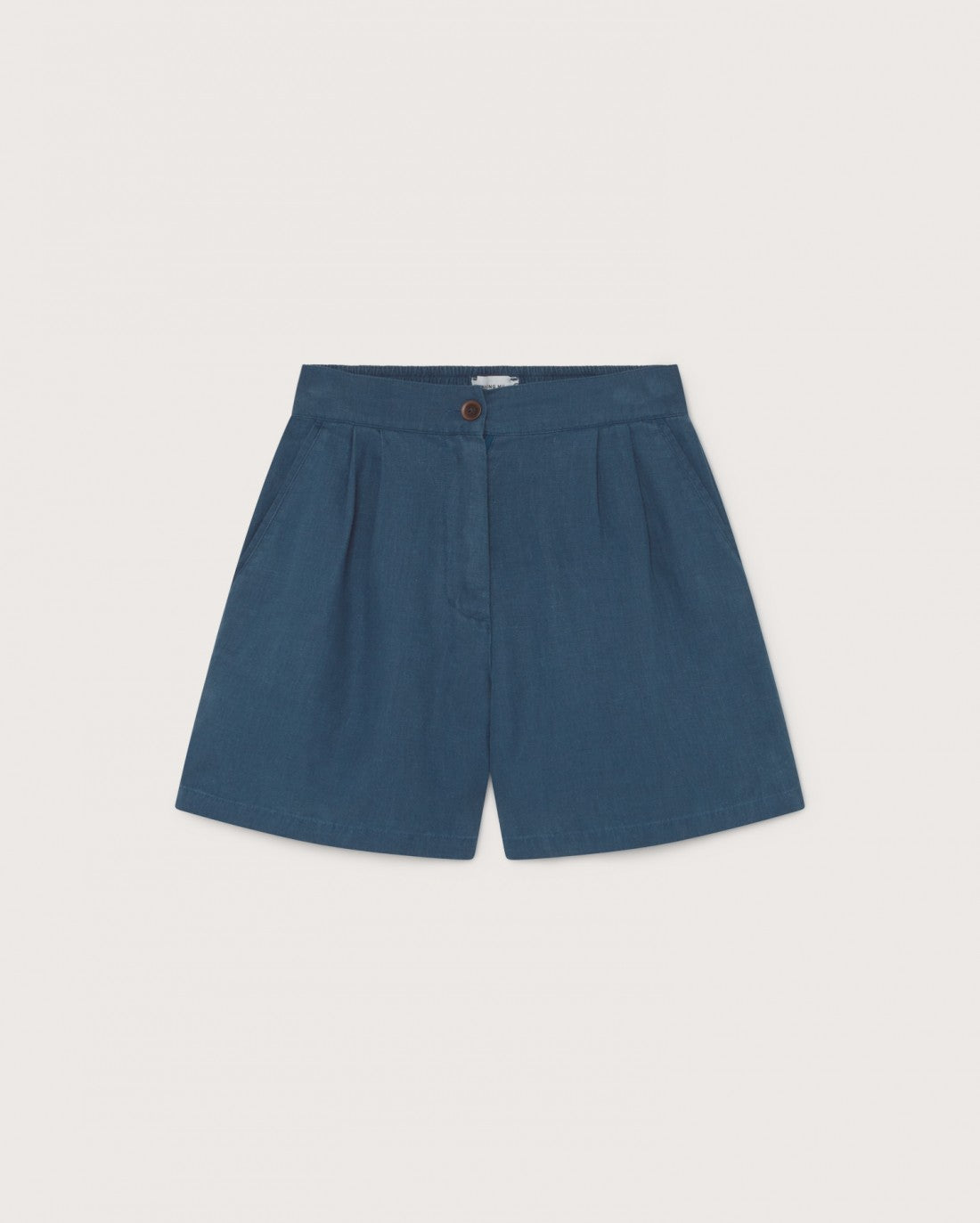 Short bleu canard en chanvre, coton bio et tencel - Mamma