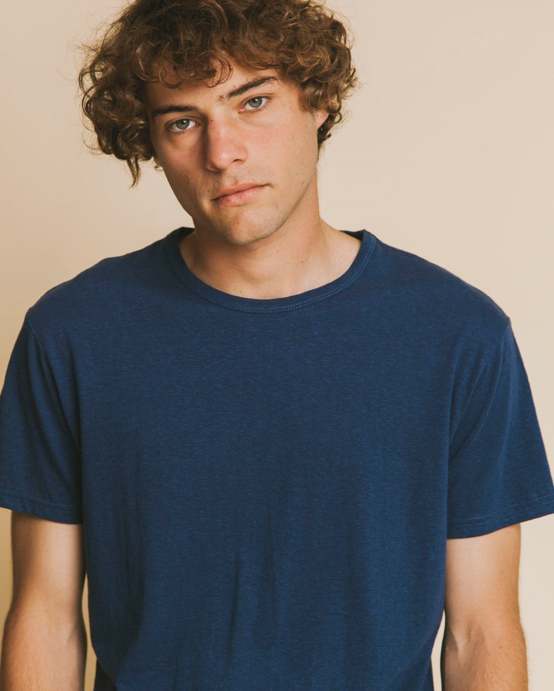 T-shirt bleu canard en chanvre et coton bio - hemp