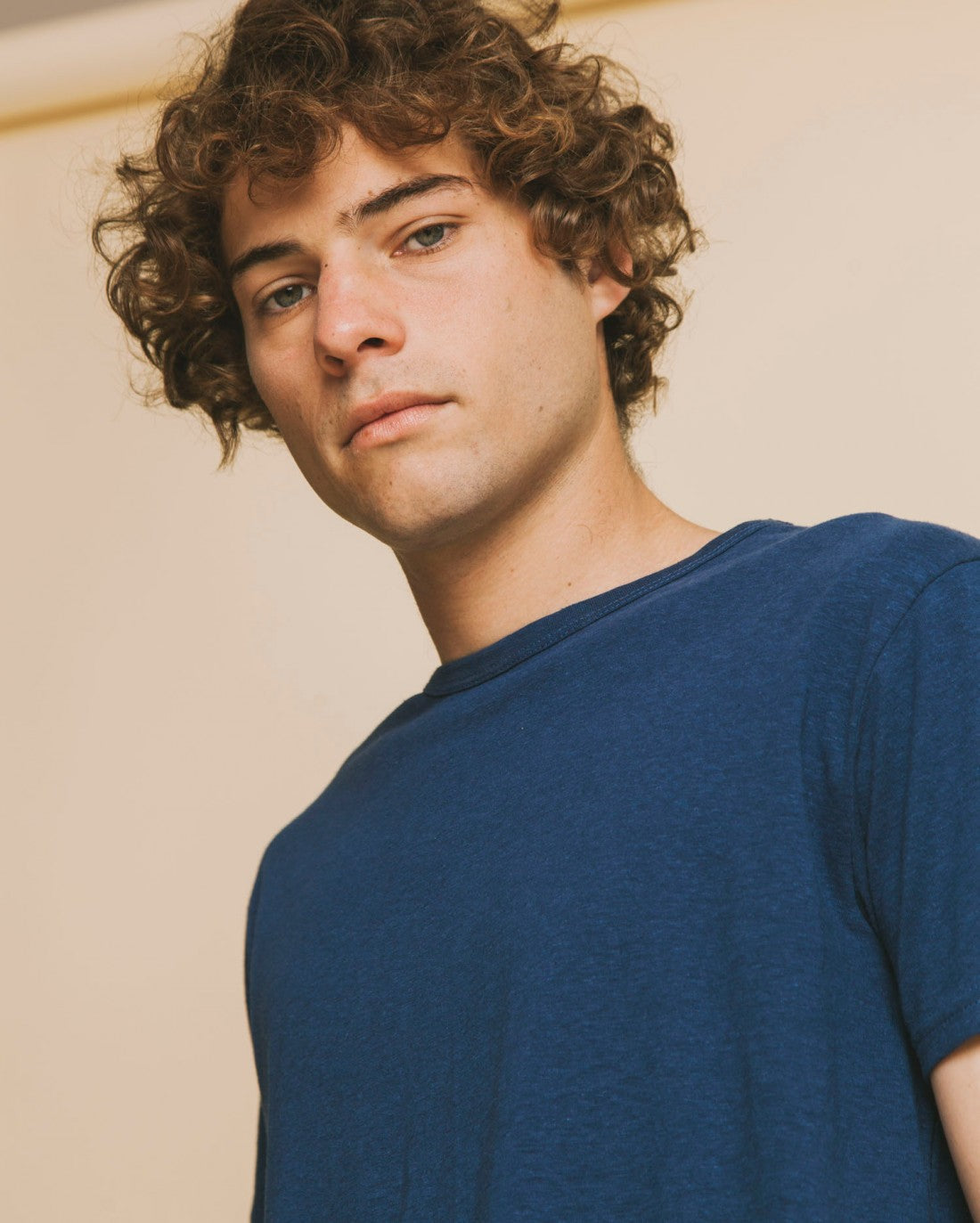 T-shirt bleu canard en chanvre et coton bio - hemp