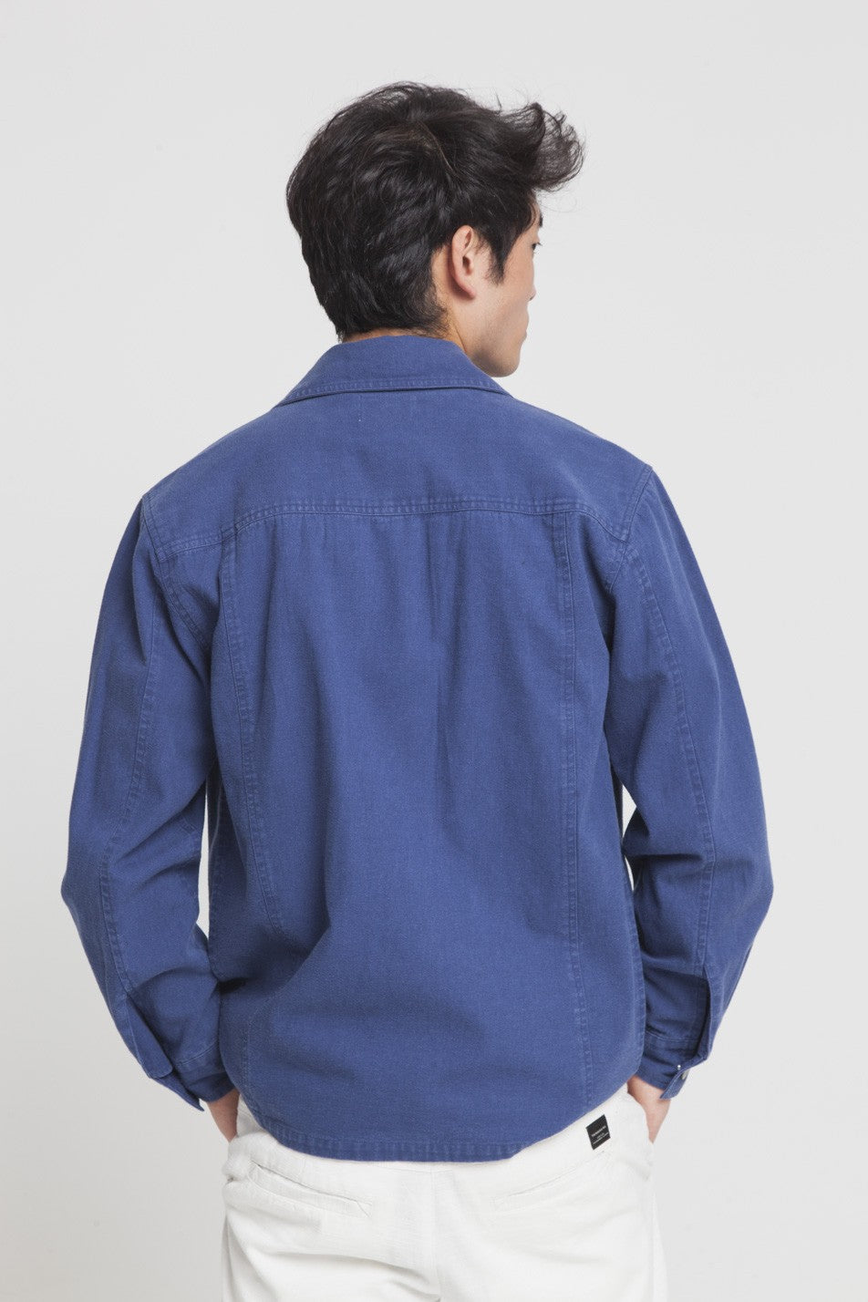 Veste bleue en coton bio - blue james