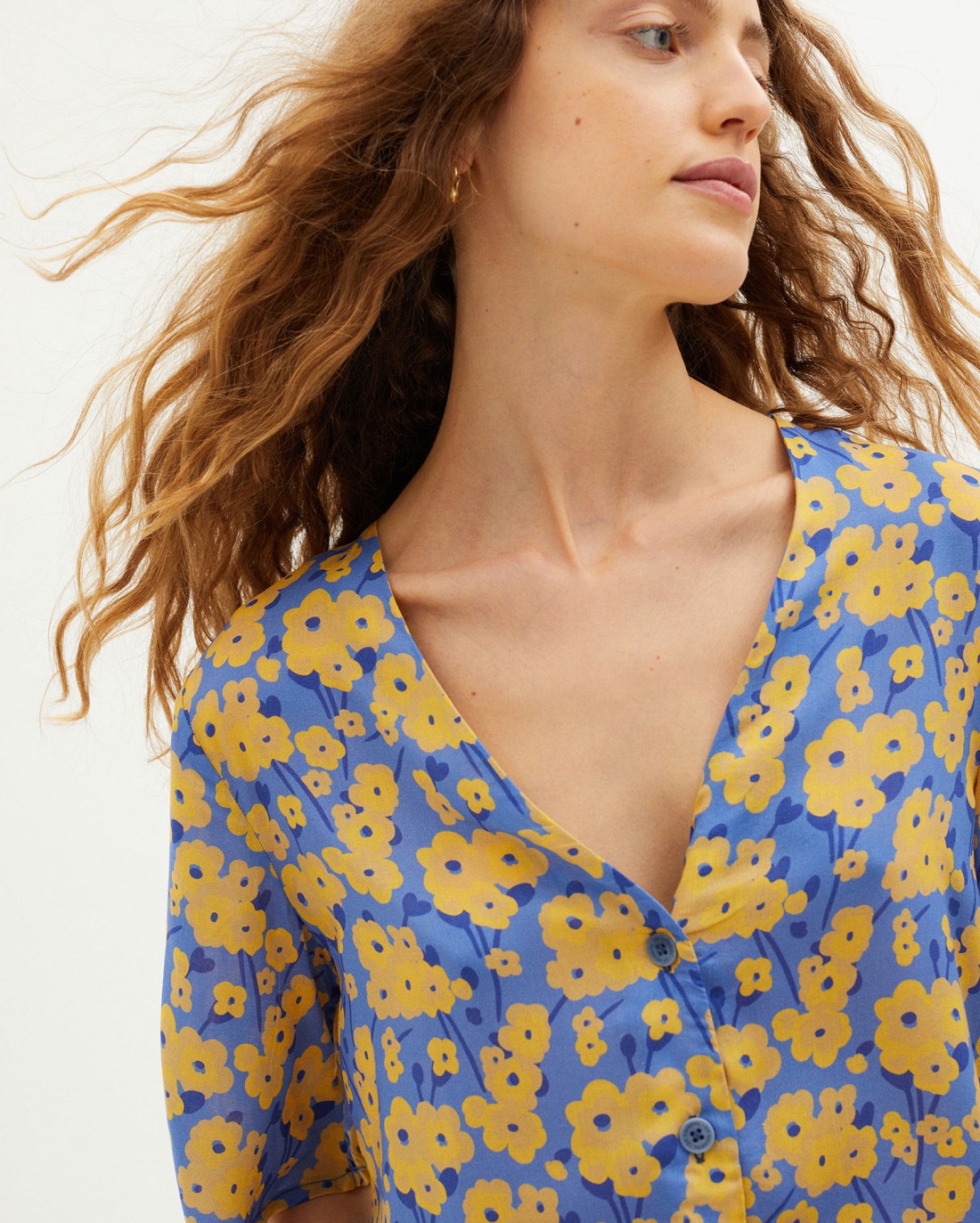 Blouse fleurie en EcoVero - BLOOM LIBELULA BLOUSE indigo