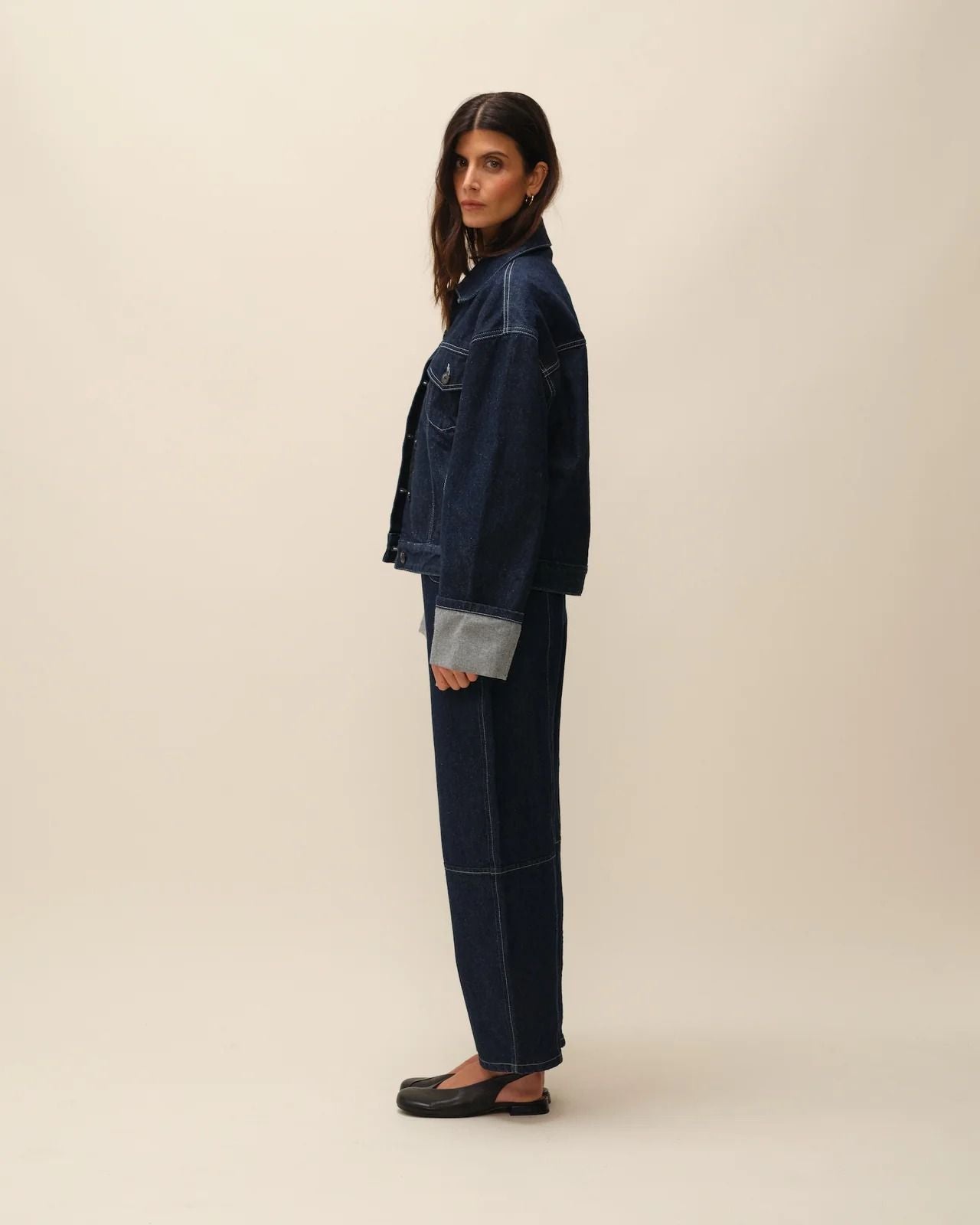 Veste denim oversize en coton bio | brut "anouar" | Brut