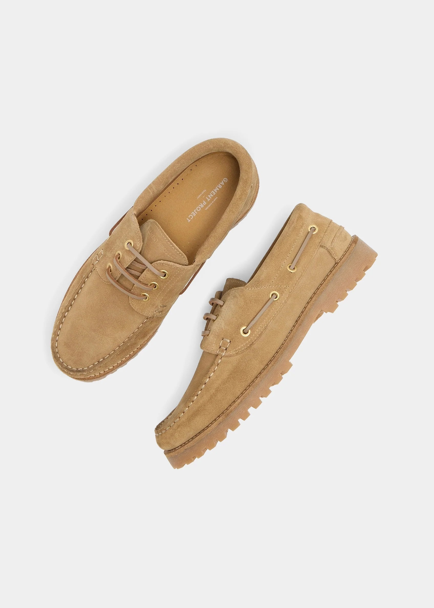 Chaussures bateau en cuir certifié | ollie boat shoe - earth suede | Earth suede