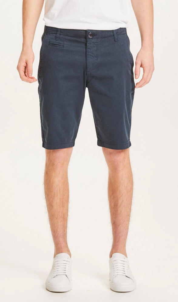 Short chino droit bleu nuit en coton bio - chuck