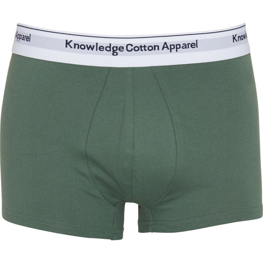Pack boxers unis vert et bleu en coton bio