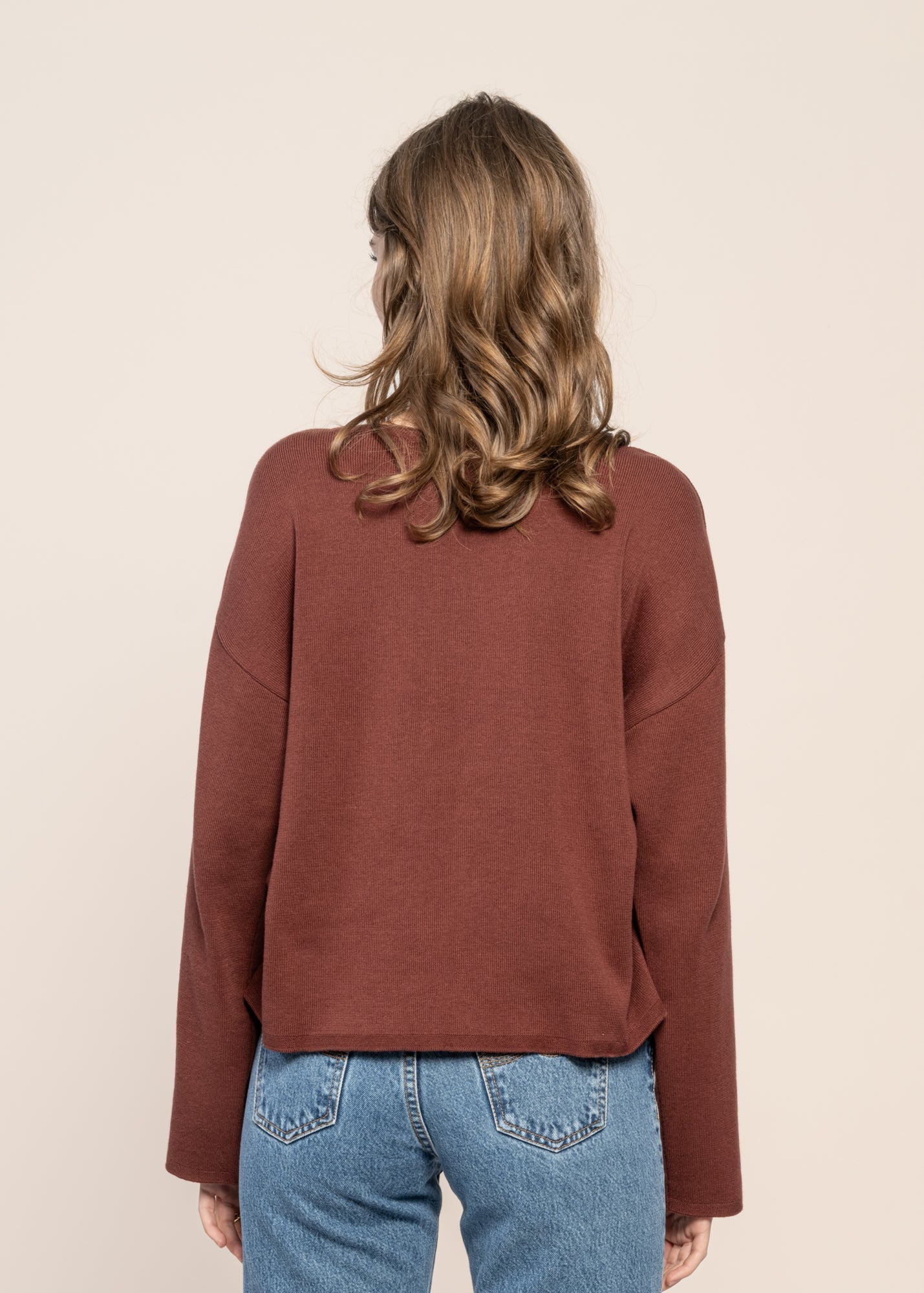 Pull en coton bio | rouge 'williamsburg intense rust'
