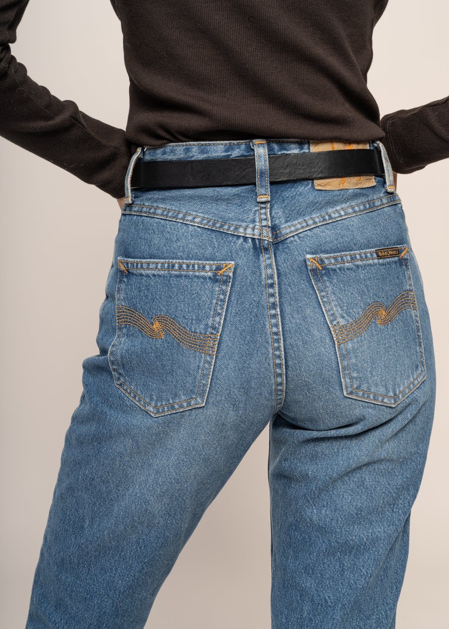 Jean mom en coton bio | Bleu délavé 'breezy britt day dreamer'
