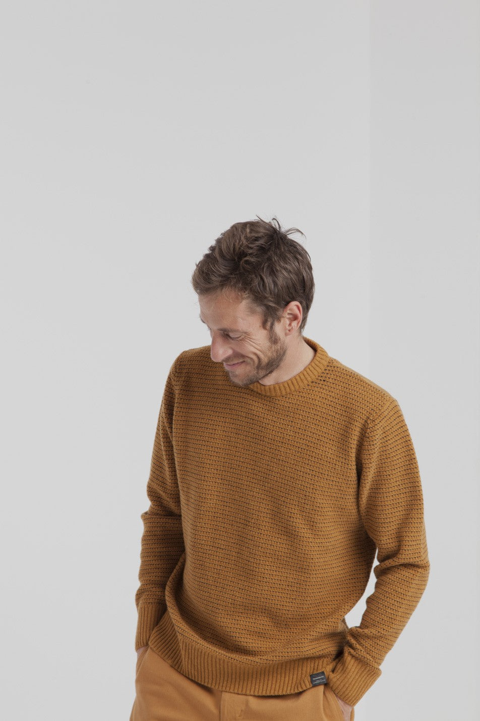 Pull marron en laine fine - Miki