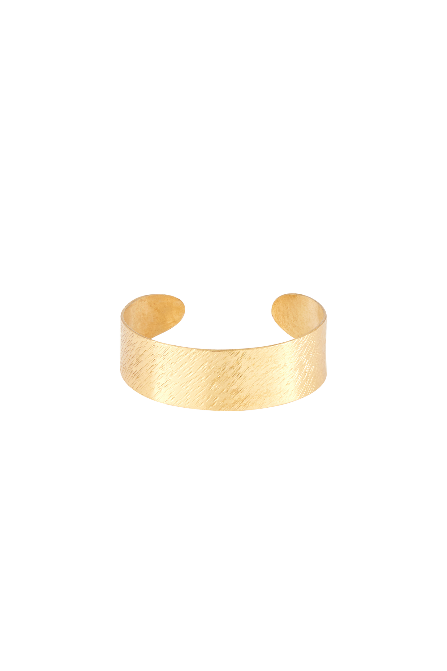 Bracelet doré en laiton brossé - Brushed cuff