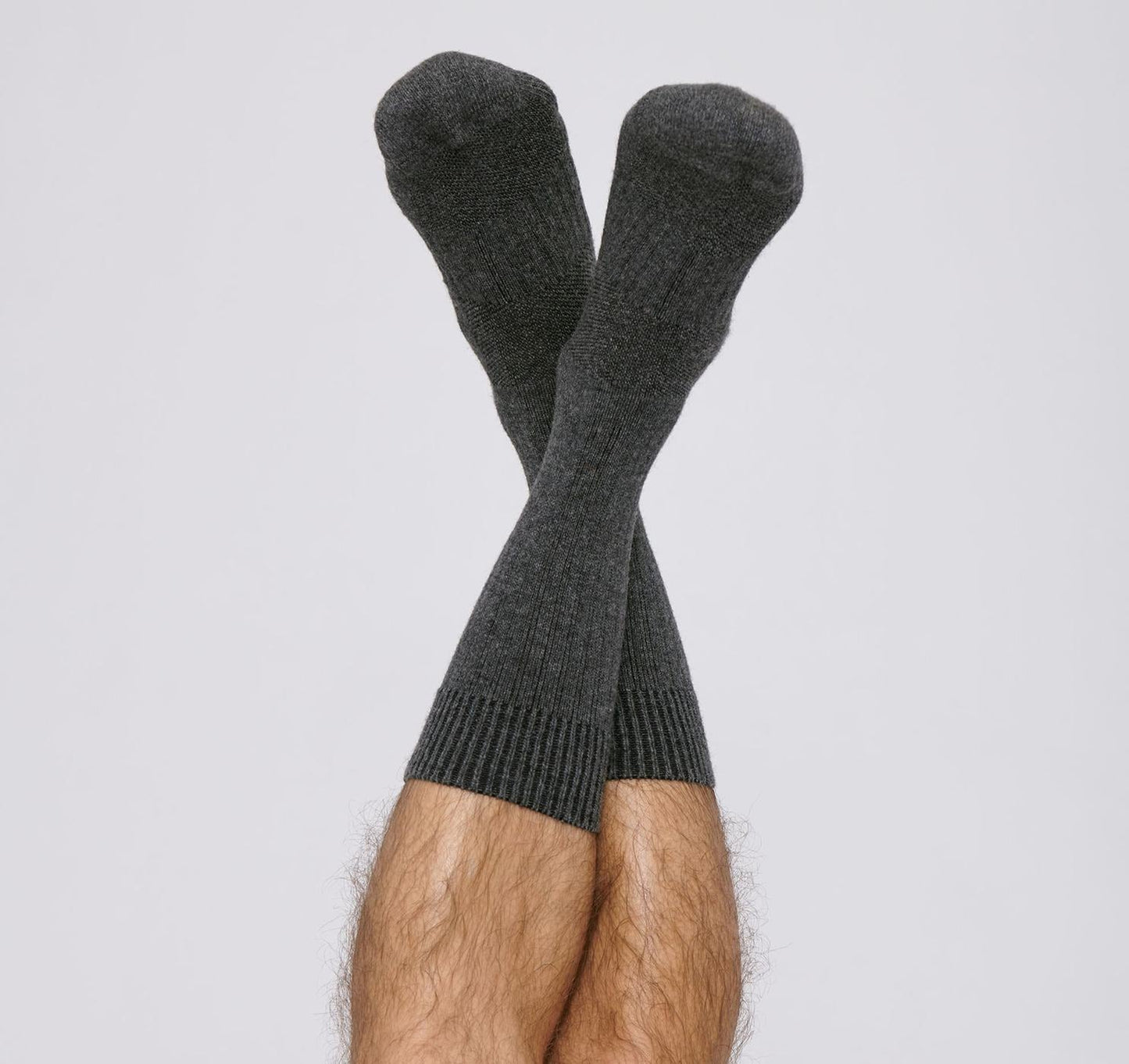 Chaussettes grises en laine recyclée - grey