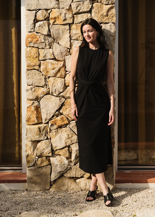 Robe Valentina en coton bio | noir | Noir