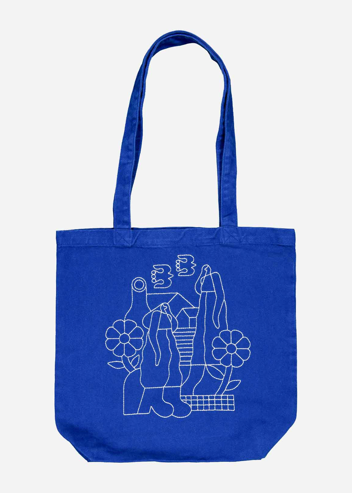 Sac cabas en coton biologique | bleu "Tote simple life bleu roi - bleu-roi" | Bleu-roi