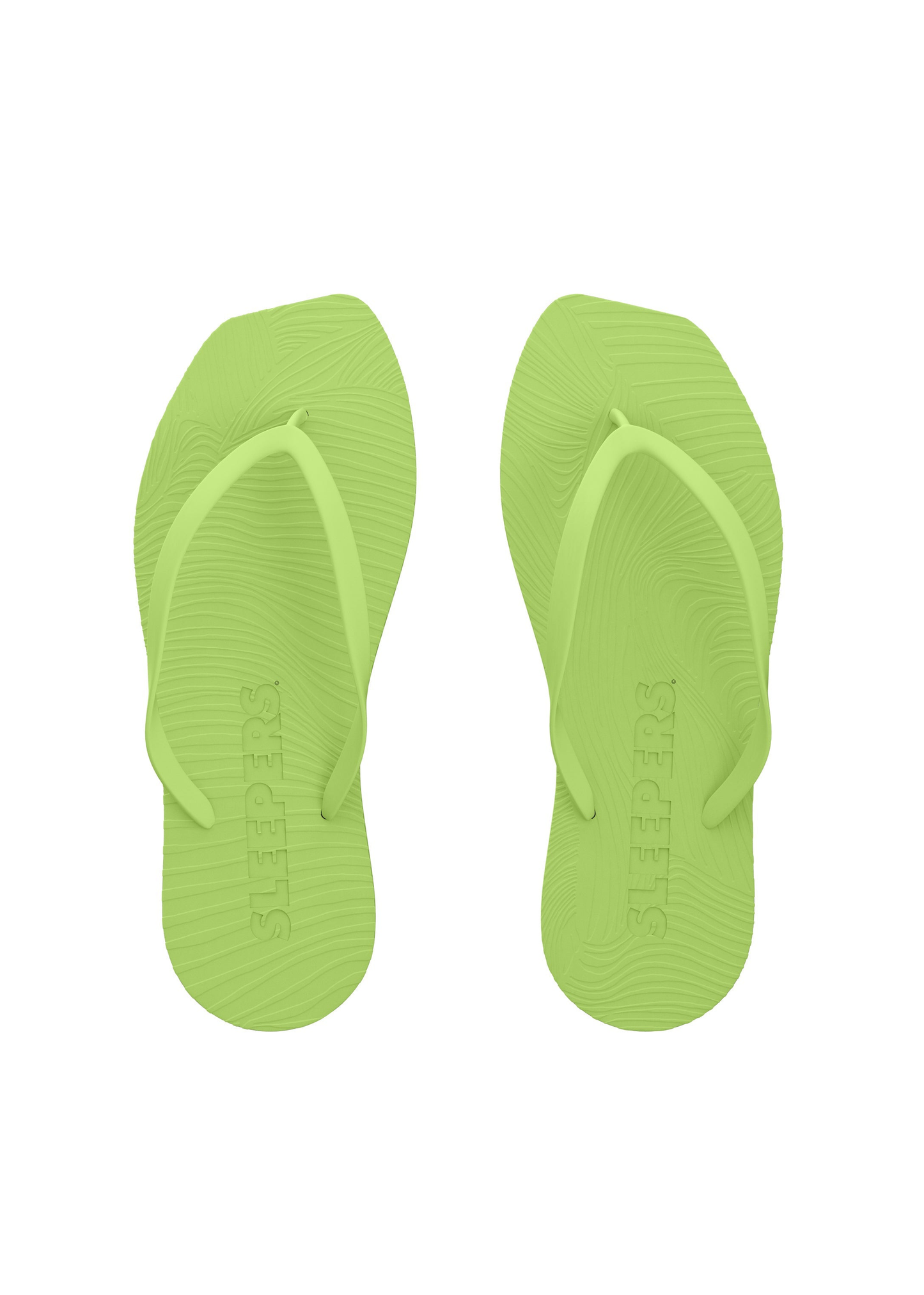 Tongs en caoutchouc naturel | vert "Tapered lime green" | Lime-green