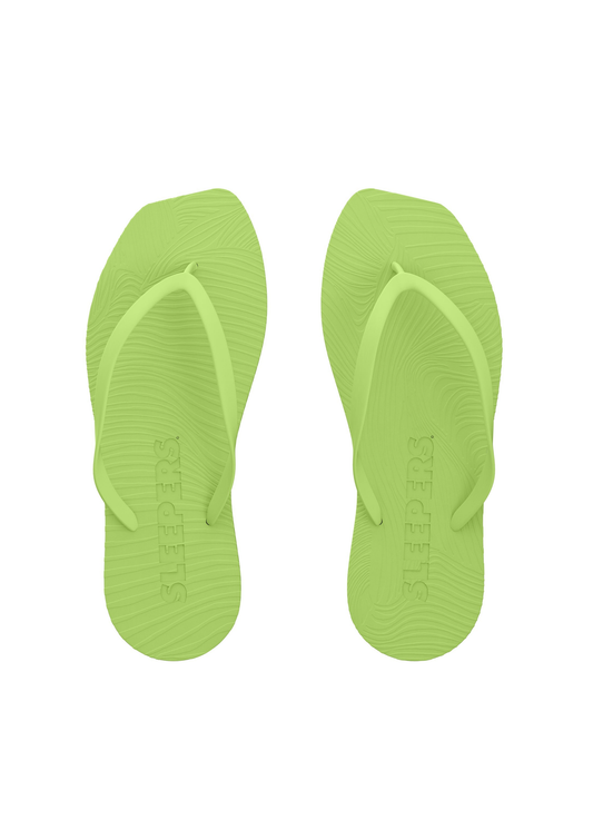 Tongs en caoutchouc naturel | vert "Tapered lime green" | Lime-green