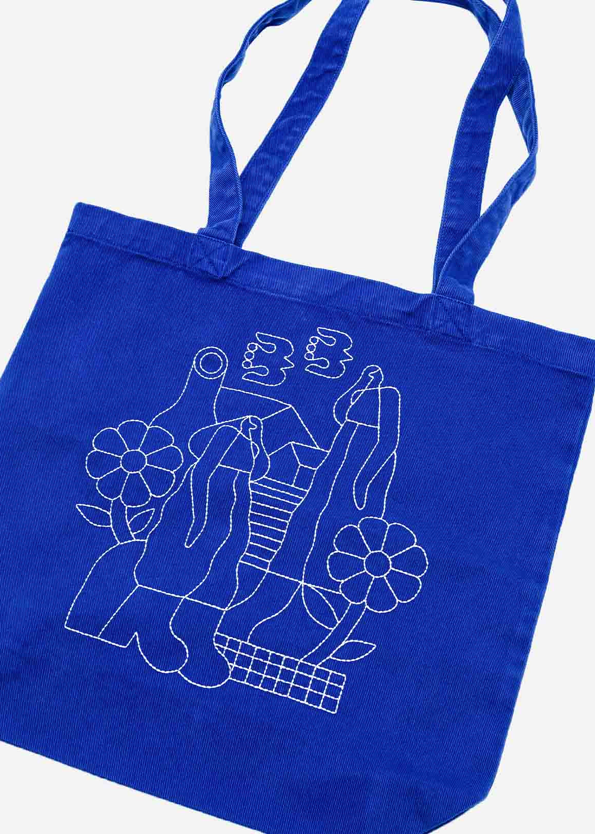Sac cabas en coton biologique | bleu "Tote simple life bleu roi - bleu-roi" | Bleu-roi