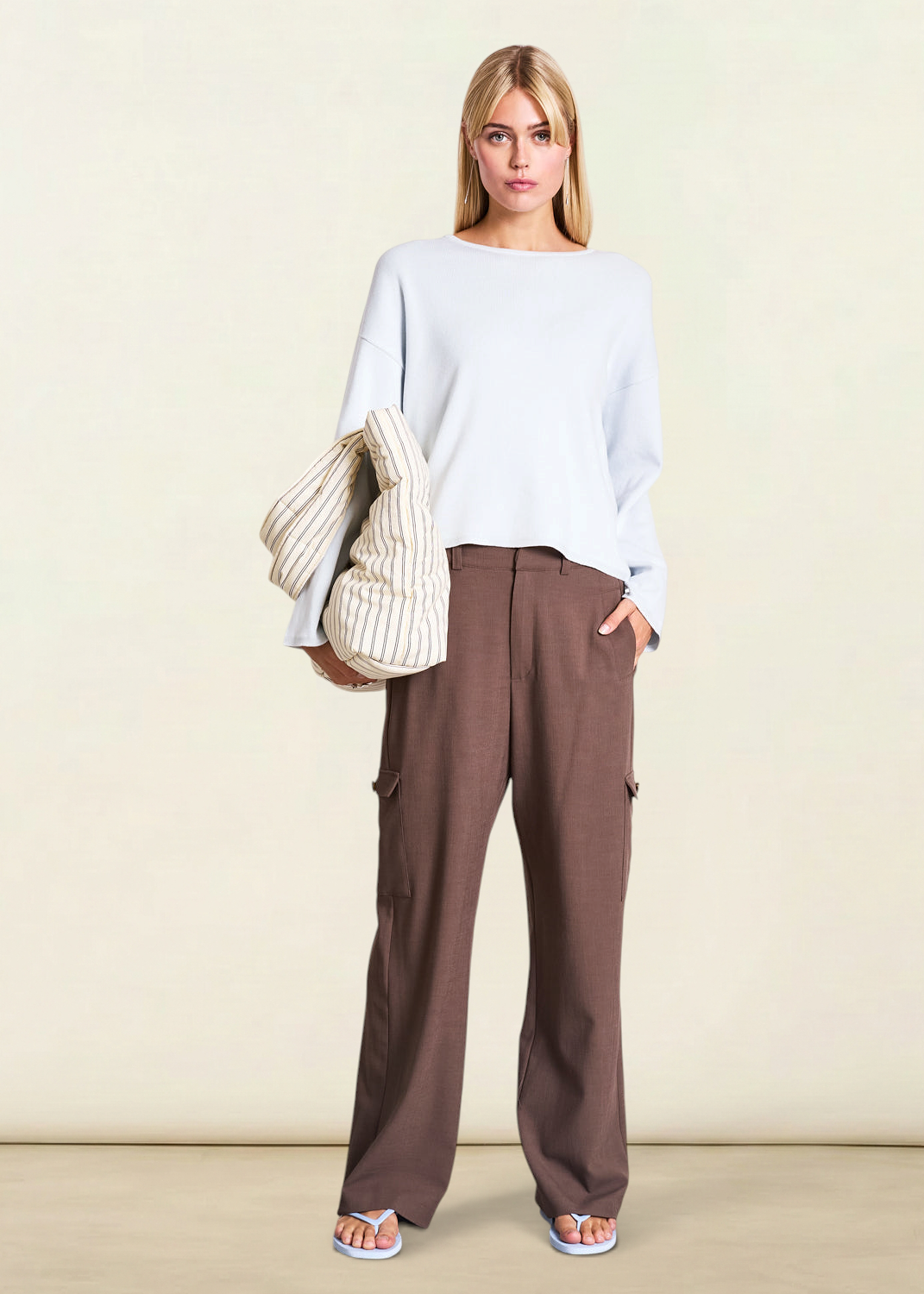 Pull en coton bio | bleu "williamsburg ice blue" | Ice blue