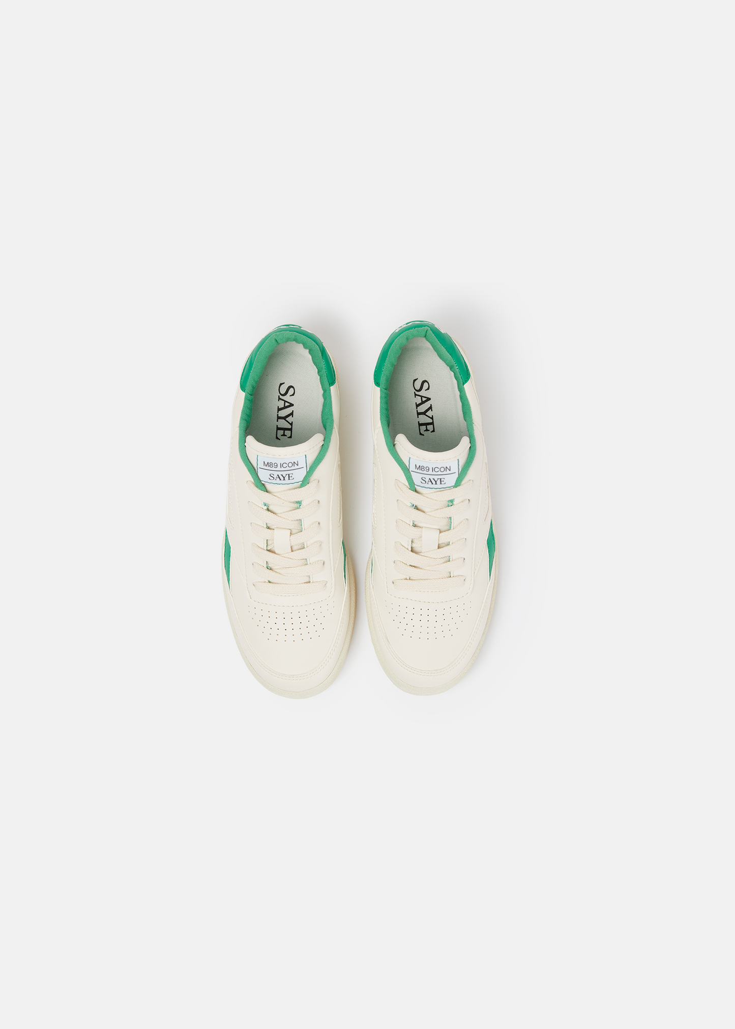 Baskets vegan | blanc et vert "Basket en recyclé - modelo '89 icon jade" | Jade