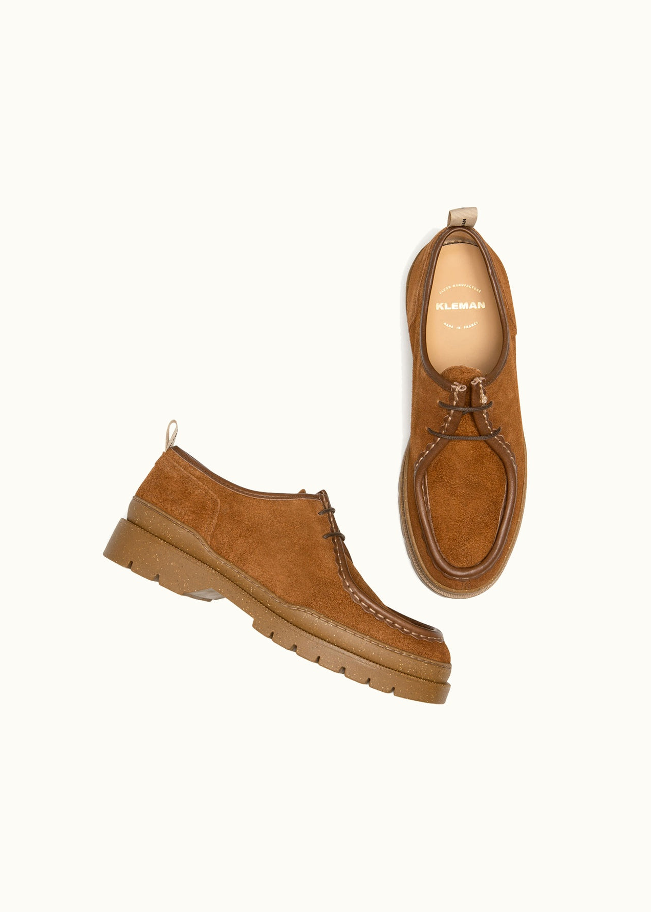 Derbies en cuir sans chrome certifié | marron "major vp oak 2 cognac" | Marron
