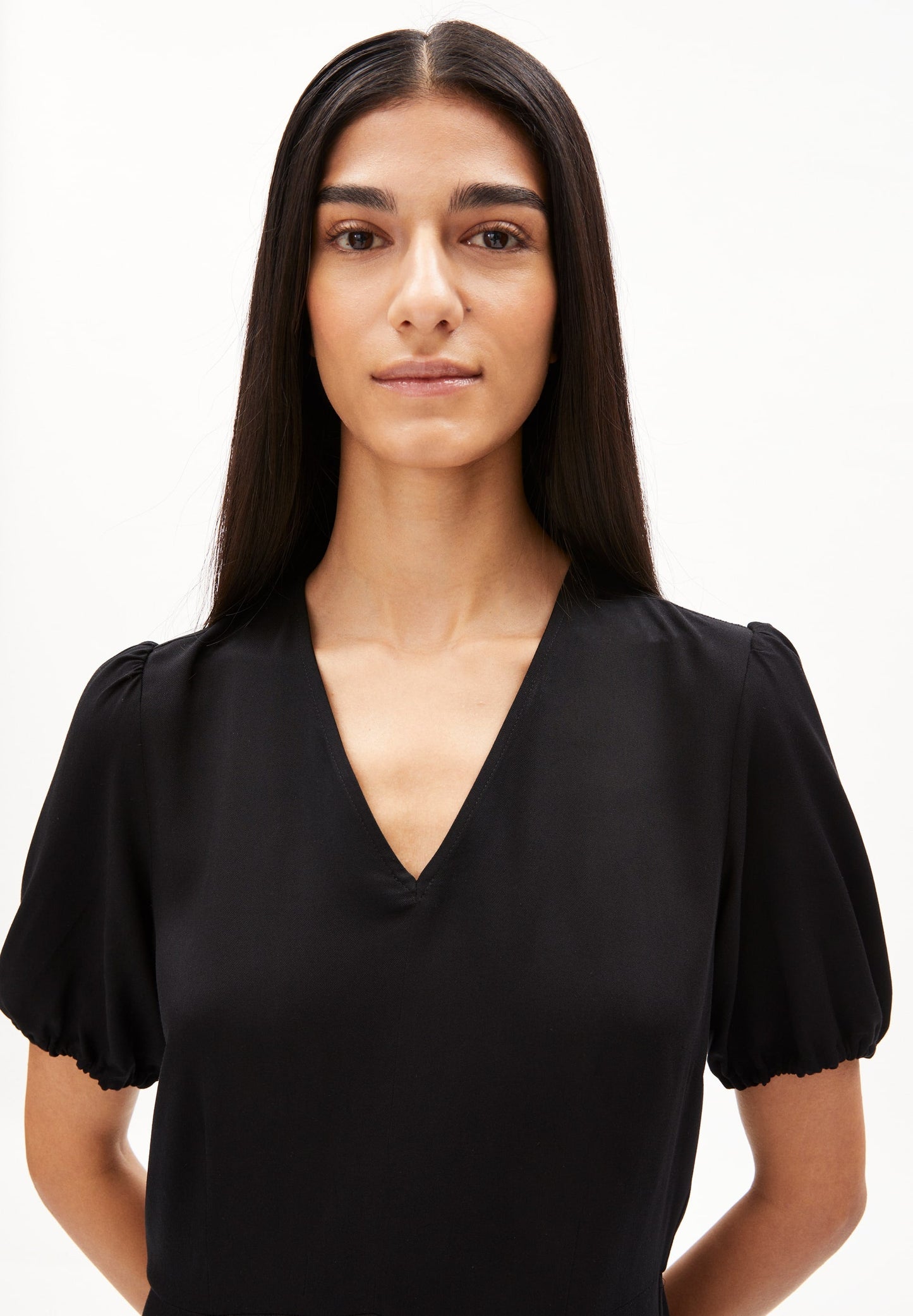 Robe longue noire en viscose - caaitlin