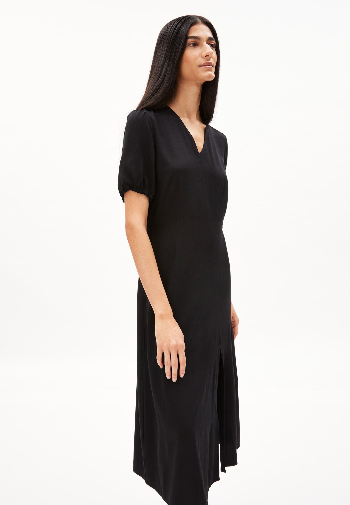 Robe longue noire en viscose - caaitlin