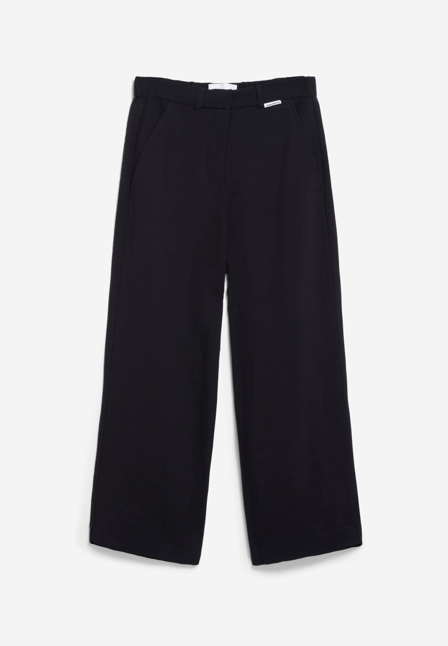 Pantalon ample en ecovero et lin | noir "Caarunus lino - black"
