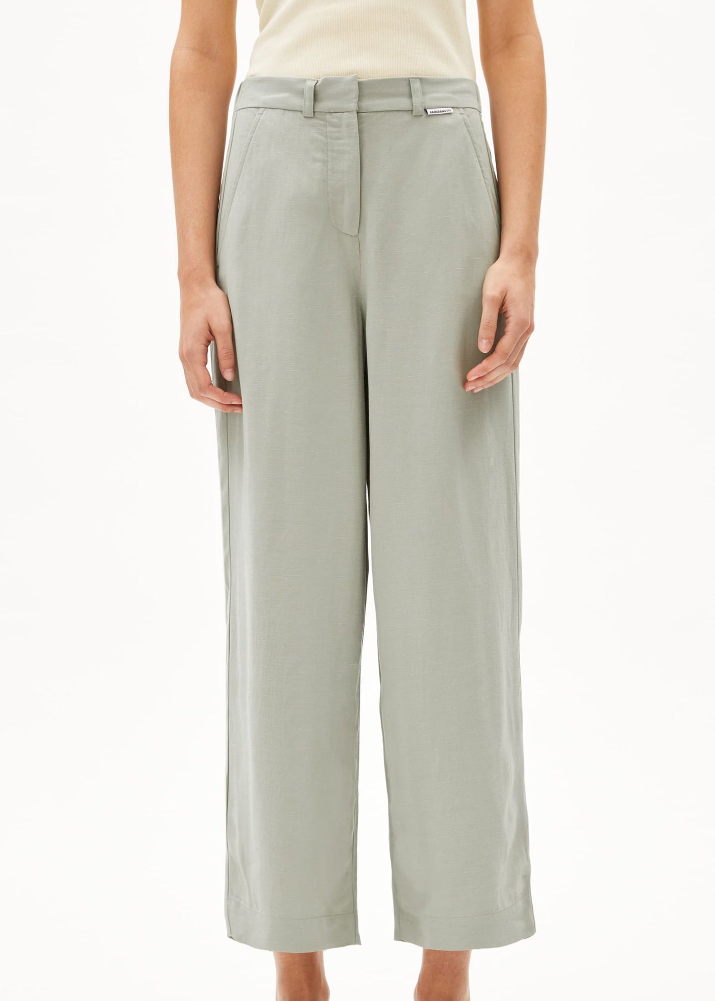 Pantalon en coton biologique | vert "Caarunus lino - seagreen"