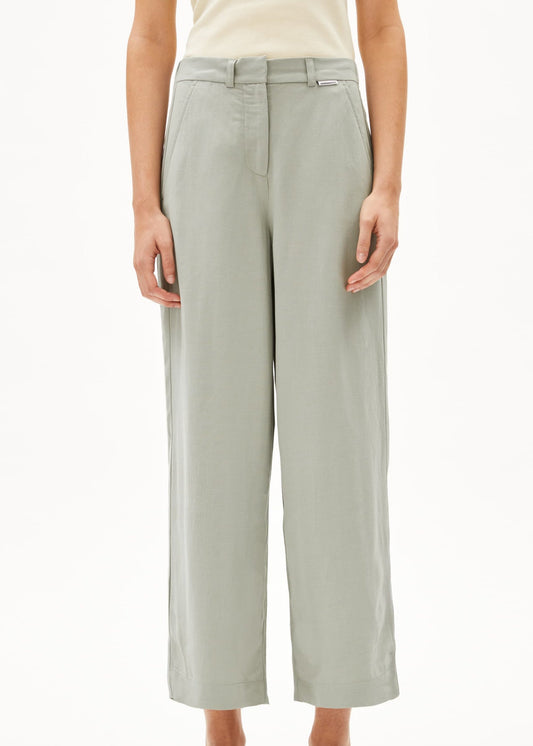 Pantalon en coton biologique | vert "Caarunus lino - seagreen"