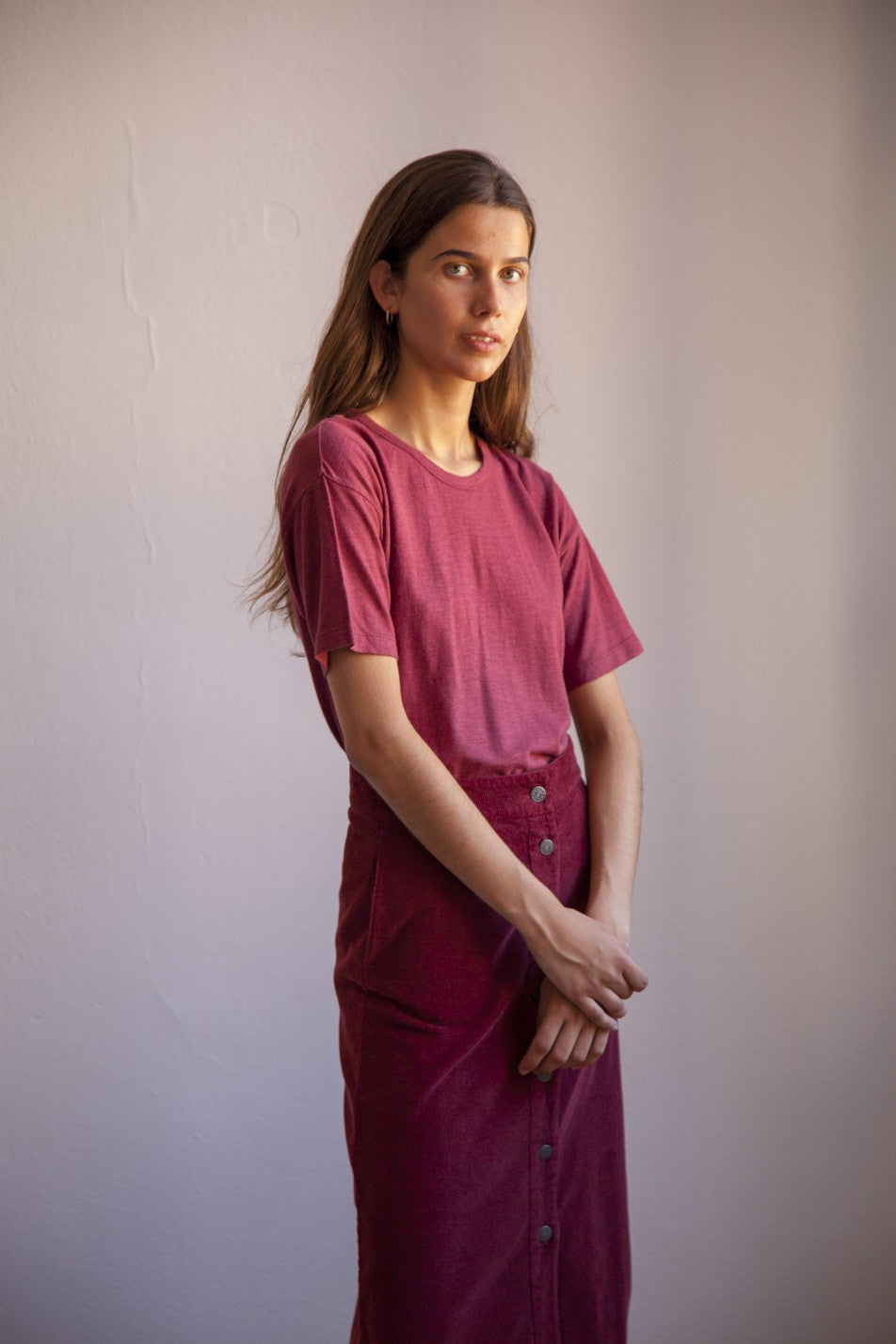 T-shirt en chanvre rouge