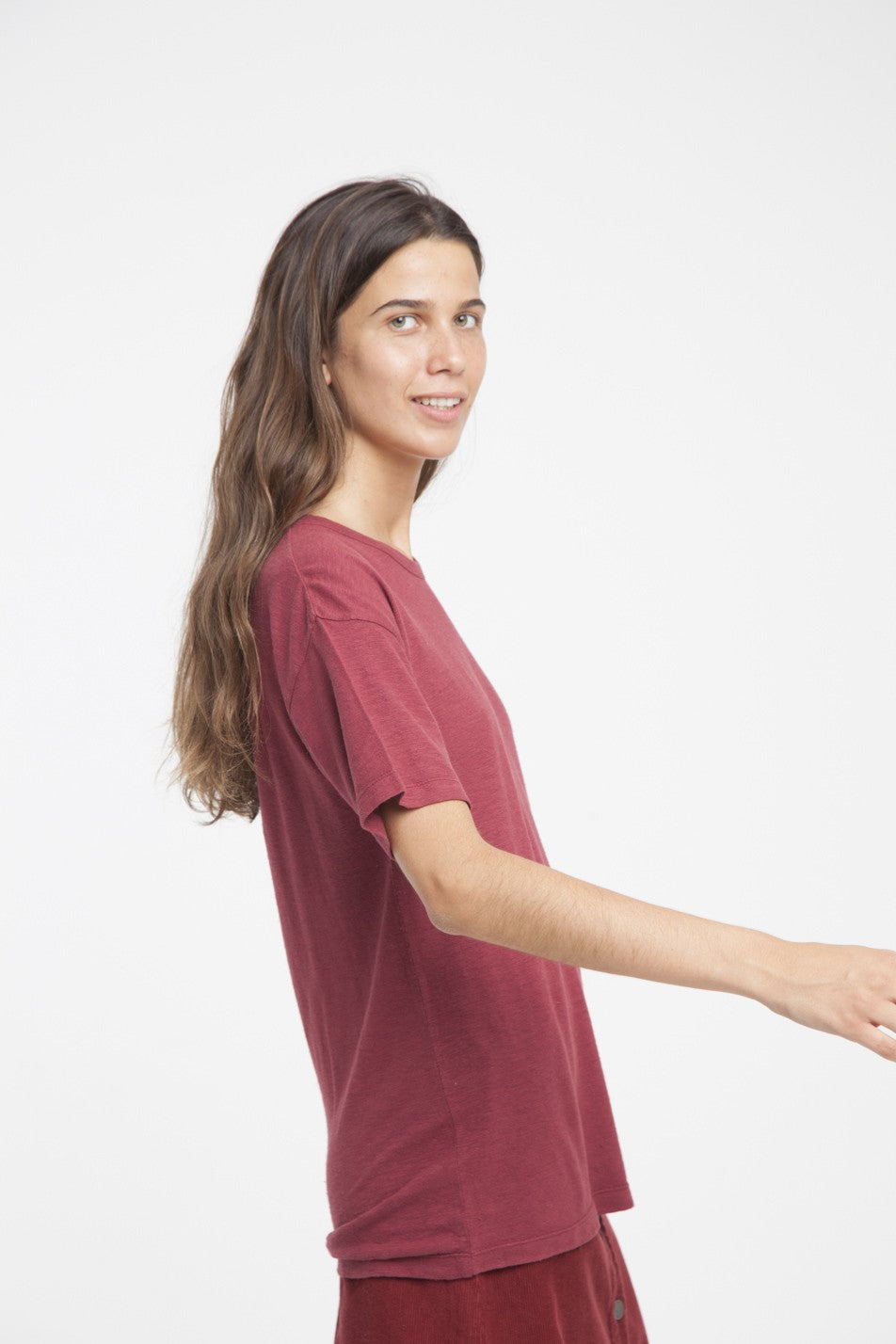 T-shirt en chanvre rouge