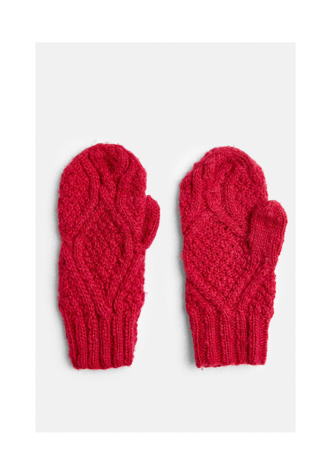 Moufles en laine rose