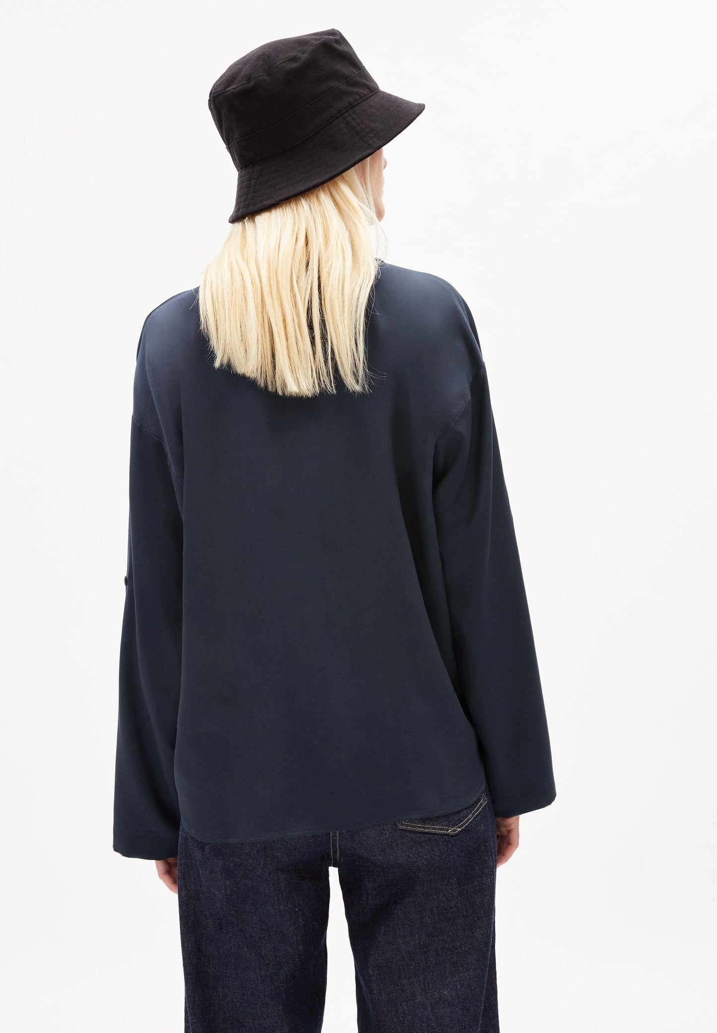 Blouse marine en tencel - calinaa night sky