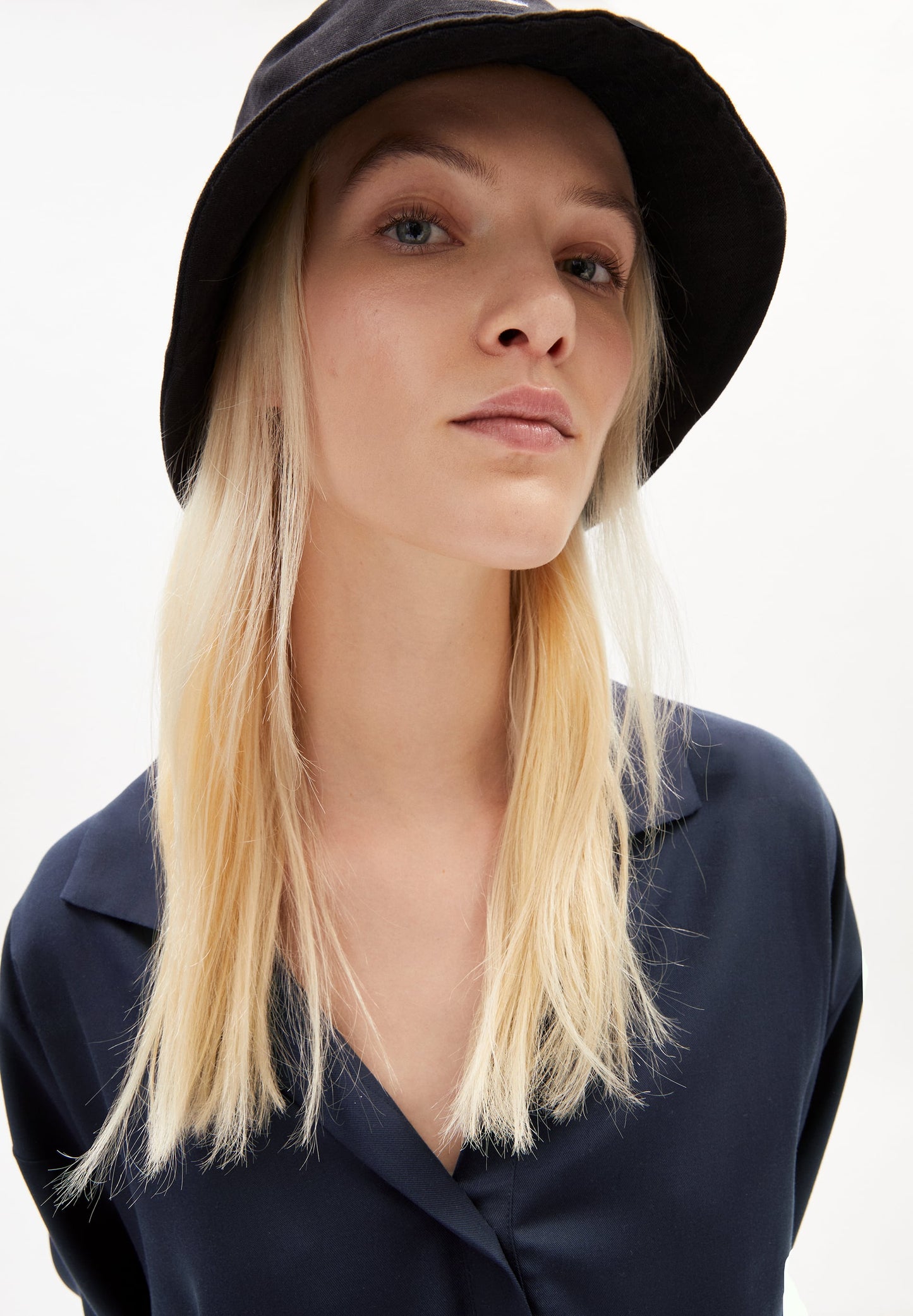 Blouse marine en tencel - calinaa night sky