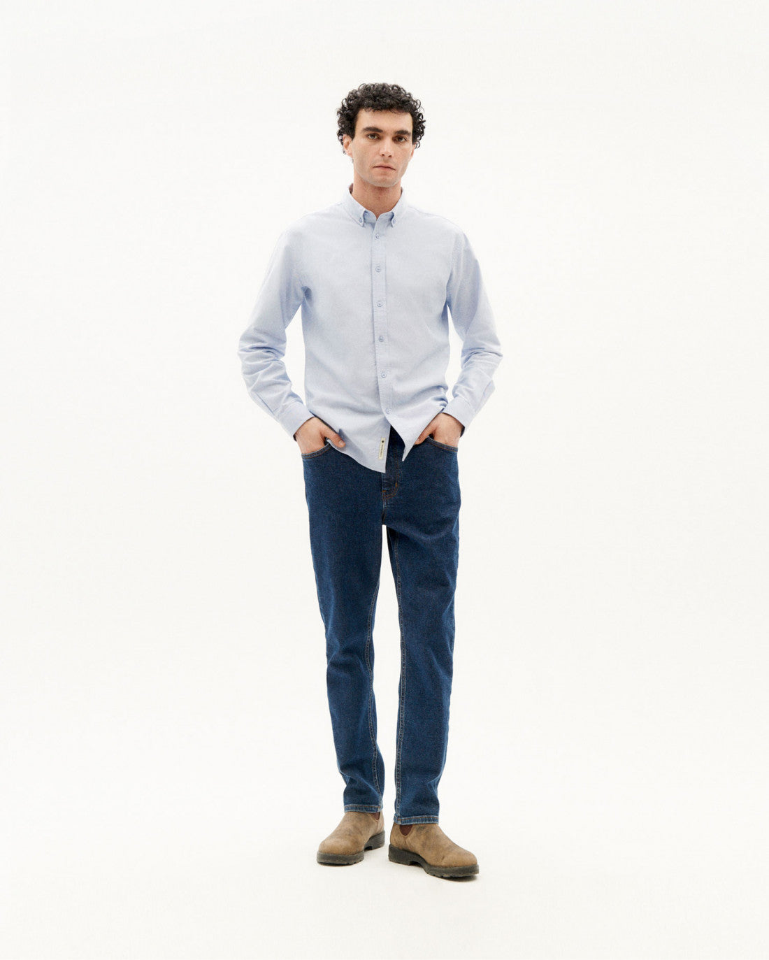 Chemise classique en coton bio | bleu "sol light blue ant shirt"