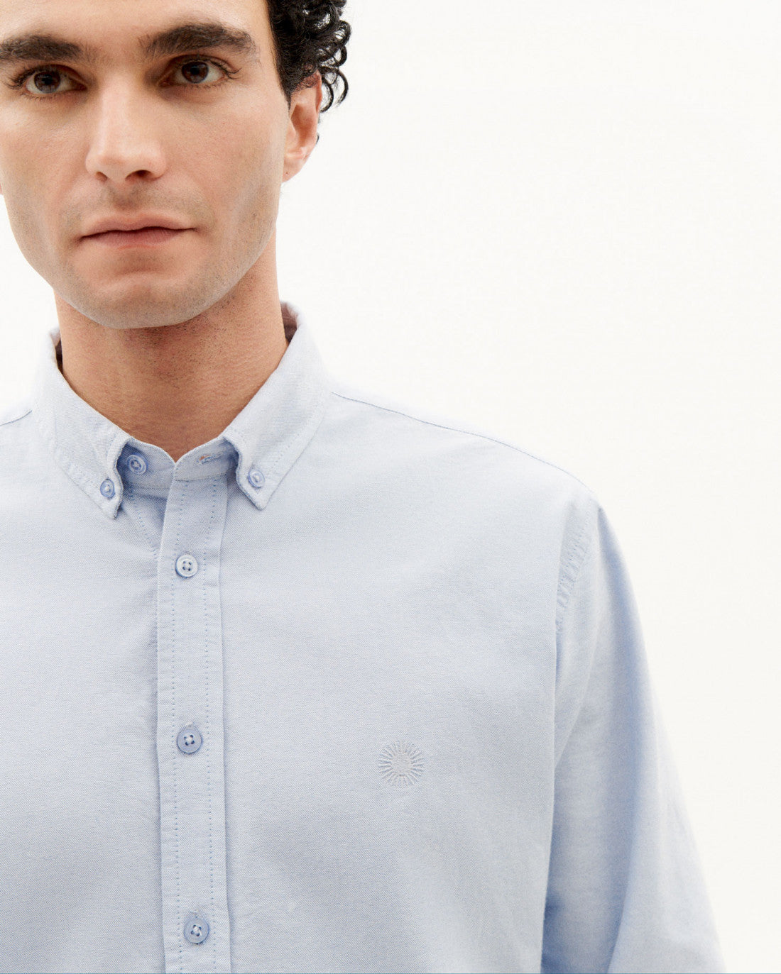 Chemise classique en coton bio | bleu "sol light blue ant shirt"