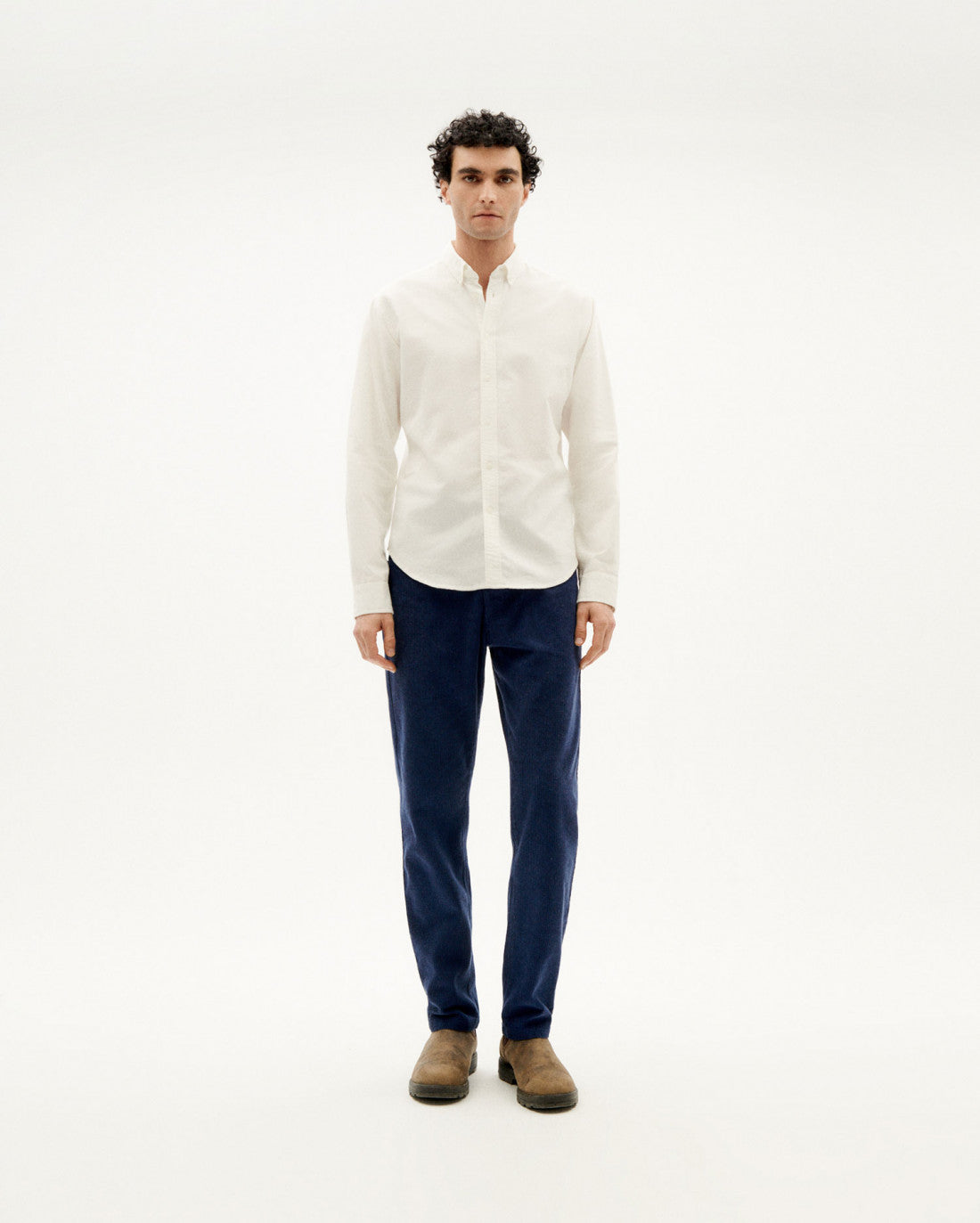 Chemise classique en coton bio | blanc "sol white ant shirt snow white"
