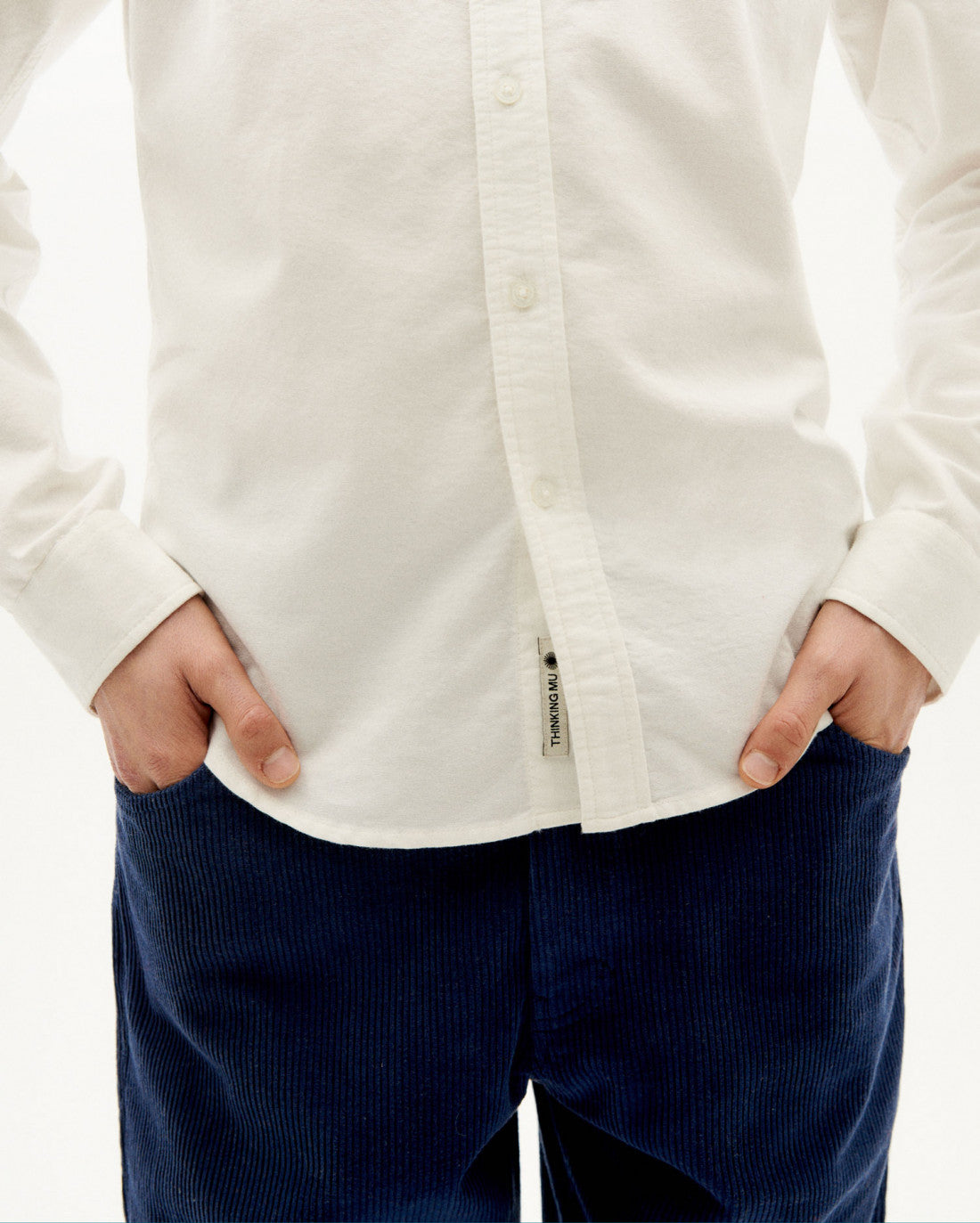 Chemise classique en coton bio | blanc "sol white ant shirt snow white"