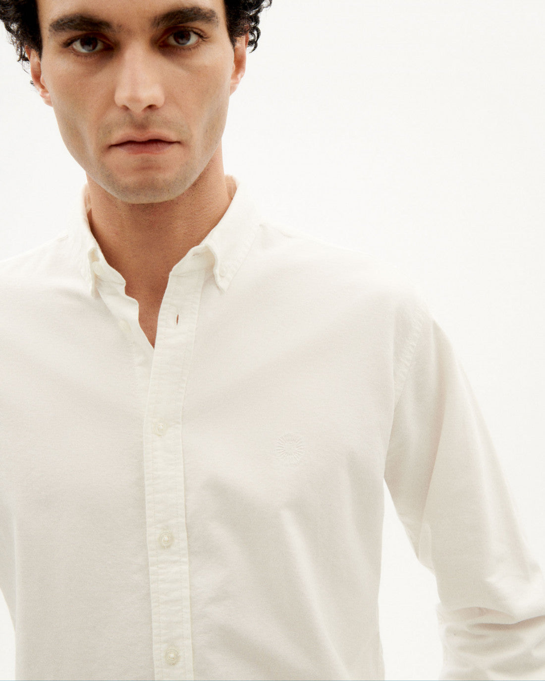 Chemise classique en coton bio | blanc "sol white ant shirt snow white"