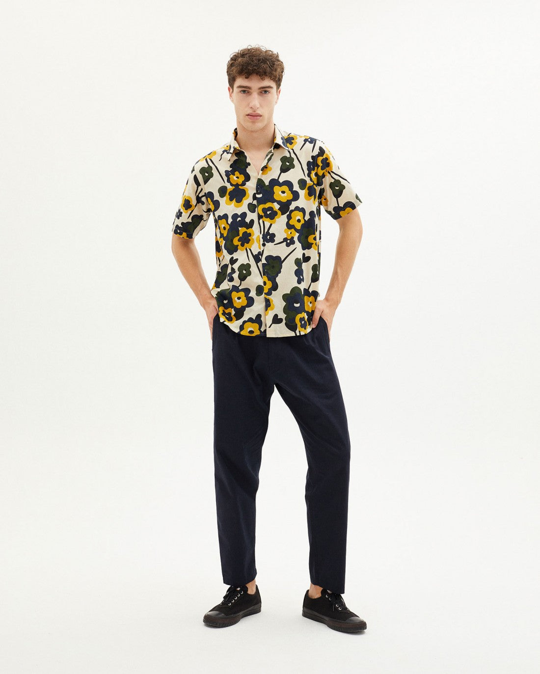 Chemise manches courtes à fleur en coton bio - BLOOM TOM SHIRT