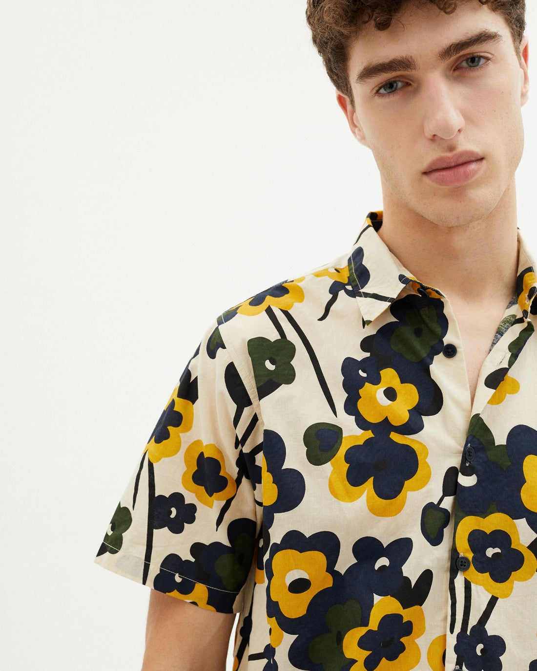 Chemise manches courtes à fleur en coton bio - BLOOM TOM SHIRT