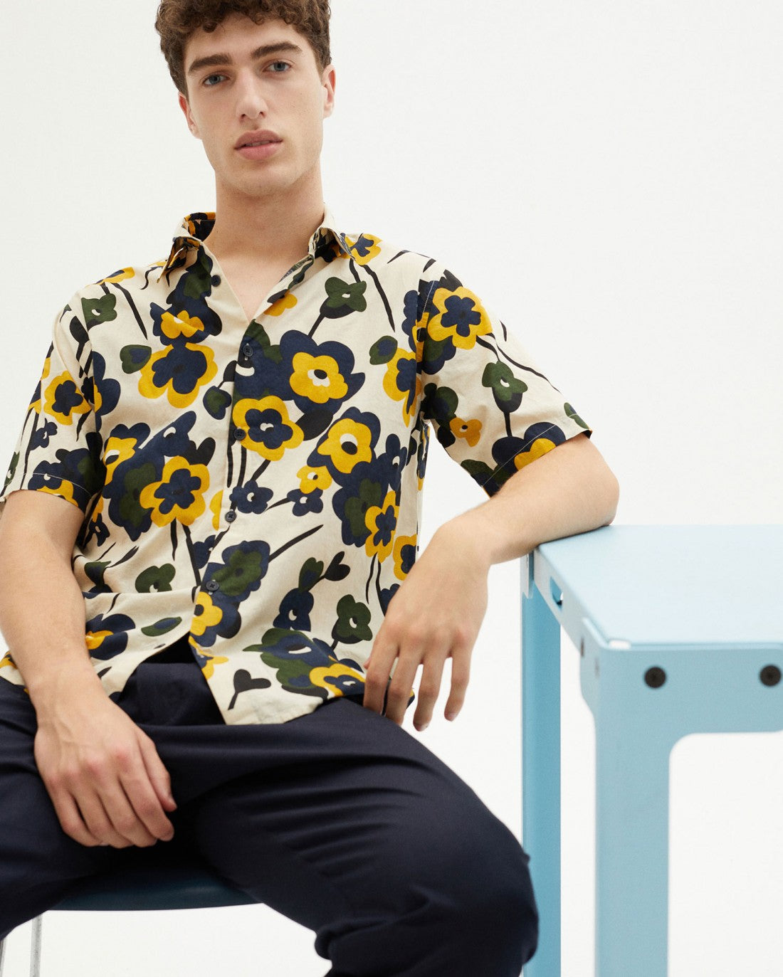 Chemise manches courtes à fleur en coton bio - BLOOM TOM SHIRT