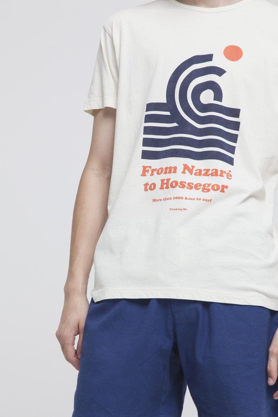 T-shirt imprimé blanc en coton bio - 1000 km to surf