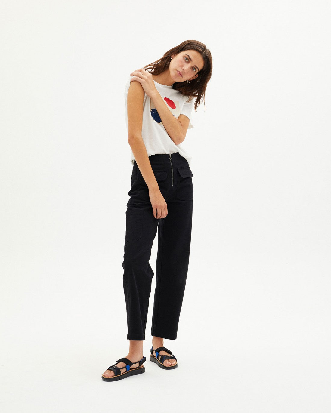 T-shirt imprimé en coton bio - COULEUR T-SHIRT snow white