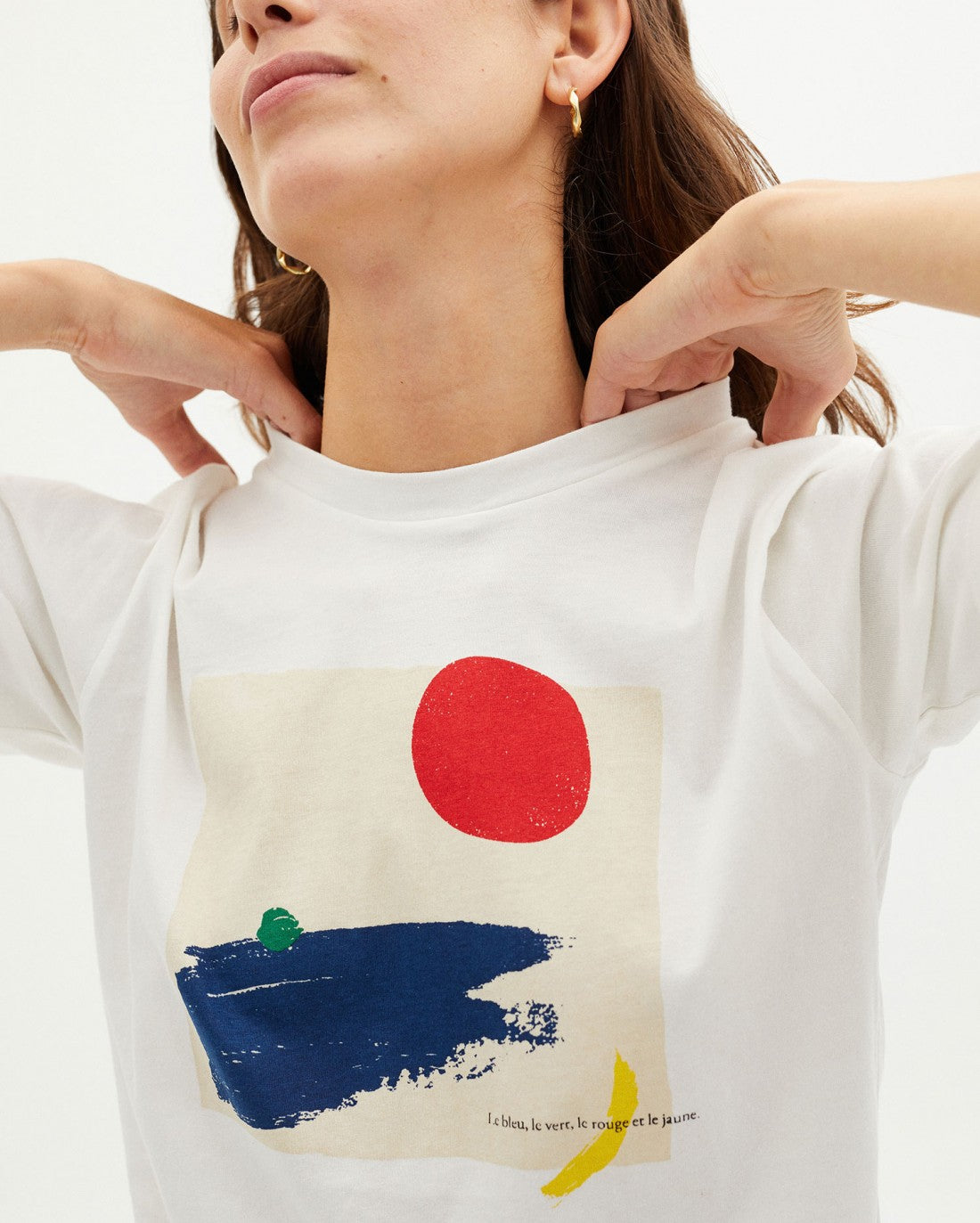 T-shirt imprimé en coton bio - COULEUR T-SHIRT snow white