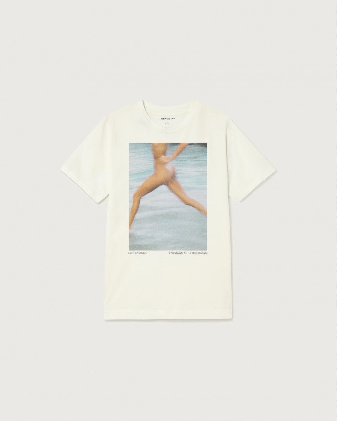 T-shirt blanc imprimé en coton bio - LIFE EN BOLAS T-SHIRT snow white