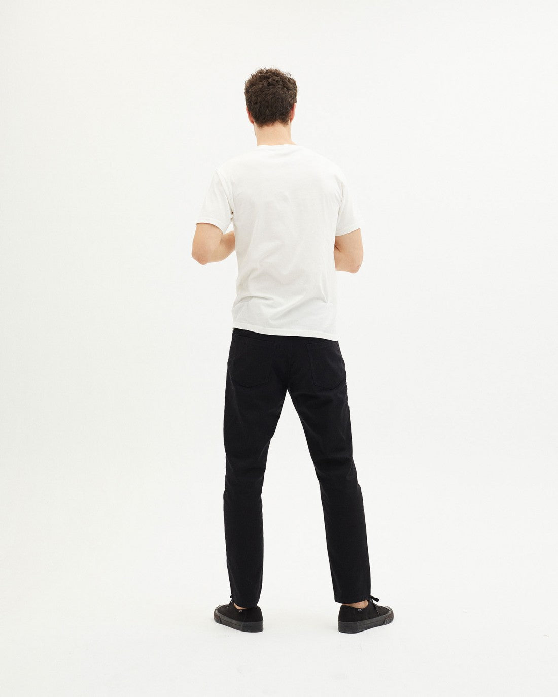 T-shirt blanc imprimé en coton bio - MEDITERRANEO CHEST T-SHIRT snow white