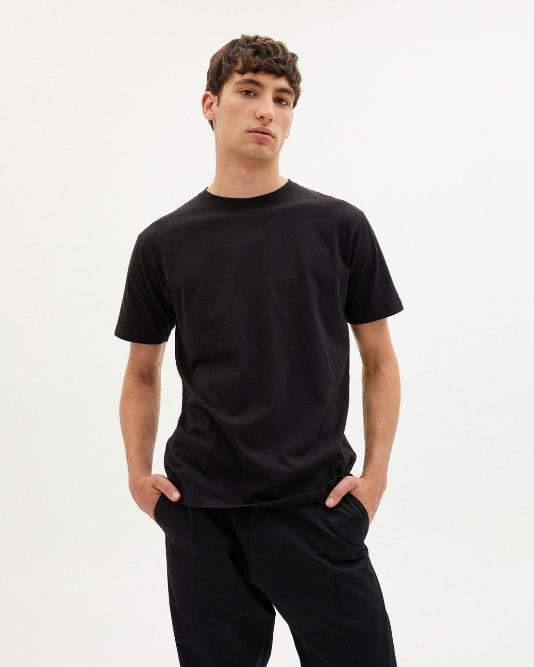 T-shirt noir dos imprimé en coton bio - MEDITERRANEO T-SHIRT black
