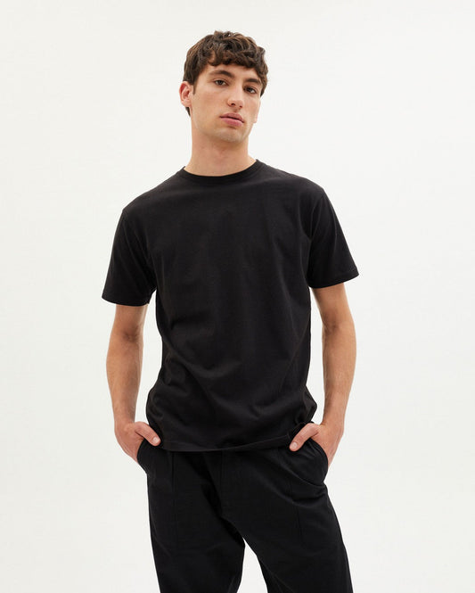 T-shirt noir dos imprimé en coton bio - MEDITERRANEO T-SHIRT black